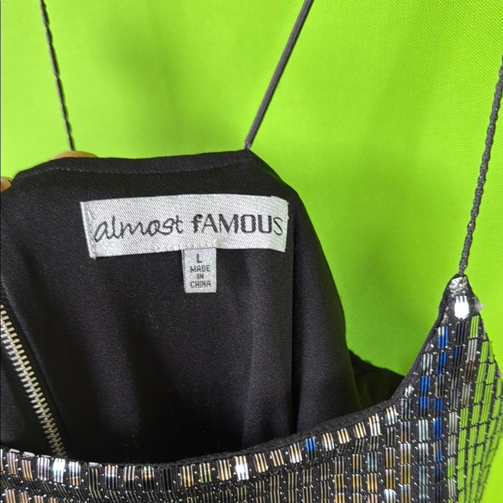 Almost Famous Silver Sequin Slip Mini Dress - Picture 2 of 11